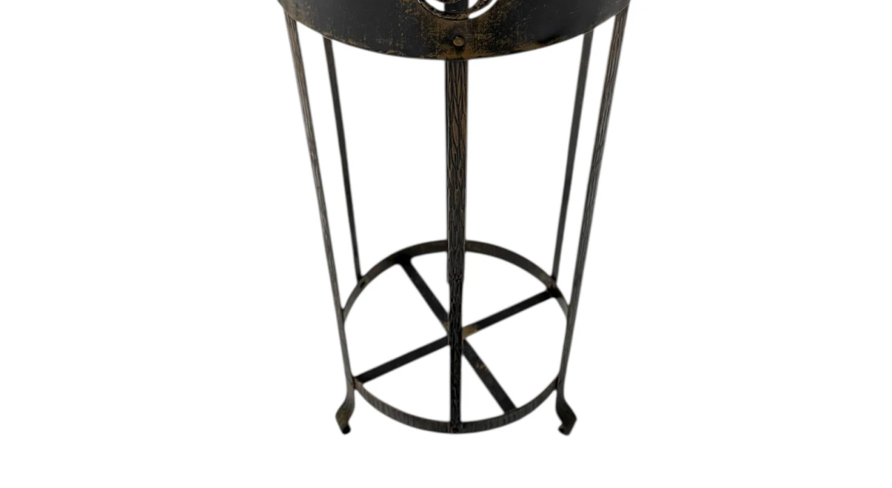 Vienna Secession Patinated Metal Umbrella Stand, 1900s